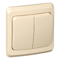 Schneider Electric. ДВУХКЛАВИШНЫЙ ВЫКЛЮЧ. С ПОДСВ. (СХ.5) - BC10-006K