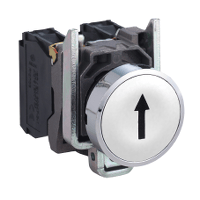 Schneider Electric. Кнопка 22мм белая с возвратом 1НО "UP ARROW" - XB4BA3341