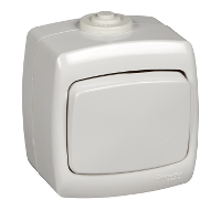 Schneider Electric. Рондо - переключатель - откр. уст. - 1-кл. - 6А - белый - IP44 - VA66-102B-BI