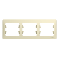 Schneider Electric. Glossa - рамка - горизонт. - 3-постов. - бежевый - GSL000203