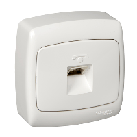 Schneider Electric. Рондо - 1-я телефонная розетка - скр. уст. - RJ11 - сл. кость - IP20 - RT-4S-SI