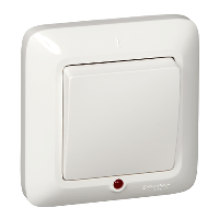 Schneider Electric. Прима - выключатель с индик. - скр. уст. - 1-кл. - 6А - белый - IP20 - S16-053-B