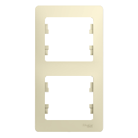 Schneider Electric. Glossa - рамка - вертик. - 2-постов. - бежевый - GSL000206