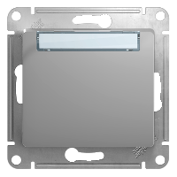 Schneider Electric. Glossa - 1-полюсн. кнопка с полем для надписи - механизм - 10 A - алюминий - GSL000319