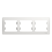 Schneider Electric. Glossa - рамка - горизонт. - 3-постов. - белый - GSL000103