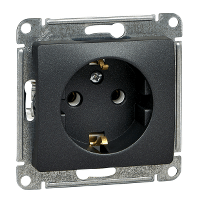 Schneider Electric. GLOSSA РОЗЕТКА с заземлением, АНТРАЦИТ - GSL000743