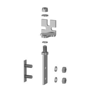 Schneider Electric. Telemecanique: Swivel bracket with end caps - 4 fixing brackets set - XUSZBSS4