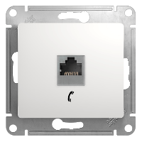 Schneider Electric. Glossa - телефоннная розетка - RJ11 - белый - GSL000181T