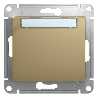 Schneider Electric. Glossa - 1-полюсн. кнопка с полем для надписи - механизм - 10 A - титан - GSL000419