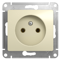 Schneider Electric. Glossa - одна розетка - без заземл. - 2P - 16 A - бежевый - GSL000241