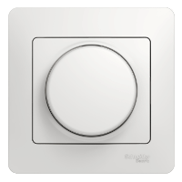Schneider Electric. Glossa - поворотный диммер нажимн.типа 600Вт - белый - GSL000136