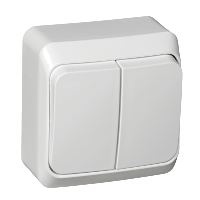 Schneider Electric. ДВУХКЛАВИШНЫЙ ВЫКЛЮЧ. С ПОДСВ. (СХ.5) - BA10-006B