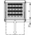 Schroff. 19INCH shelf, telescopic 70kg, RAL 7021, 600x682 - 21130355
