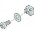Schroff. 19 inch Fixing Material kit (Screw, Washer, Nut) - 21100435