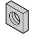 Schroff. Nut Square M2.5 X 0.45-THD Nickel-Plated Steel - 21100359