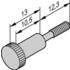 Schroff. Screw Thumb Knurled-HD M2.5 X 0.45-THD Brass Nickel - 21101909