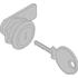 Schroff. Cabinet Accessories, Rear Panel Lock - 27230116