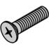 Schroff. Countersunk Screw, cross recess (M2.5x12), Steel Nickel Plated - 21100507