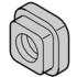 Schroff. Steel Square Nut, M4, Zinc-Plated - 24560140
