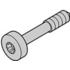 Schroff. Collar Screw, Torx (M2.5x12.3), Steel nickel plated - 21101782