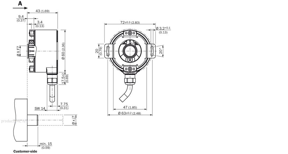 Sick. AFS/AFM60 SSI, Rotary   - AFM60E-TEKK004096 - 1059602
