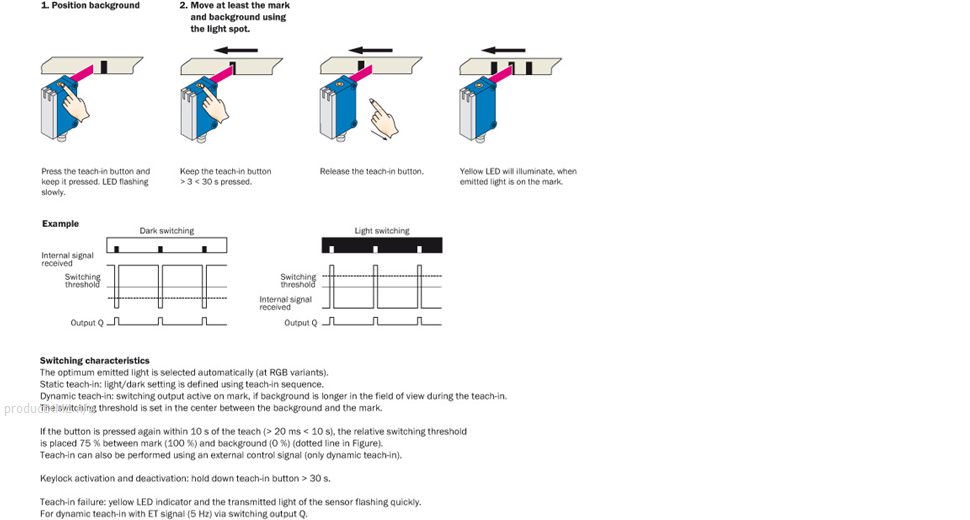 Setting the switching threshold (dynamic)