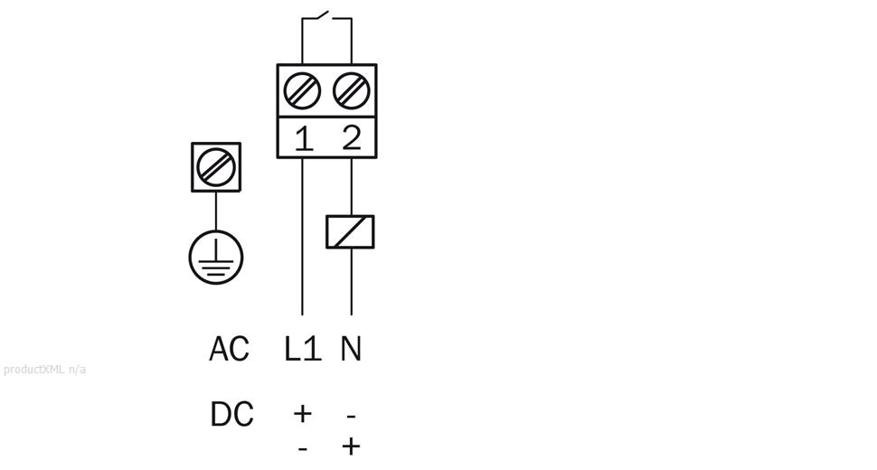 Contactless electronic switch connection diagram
