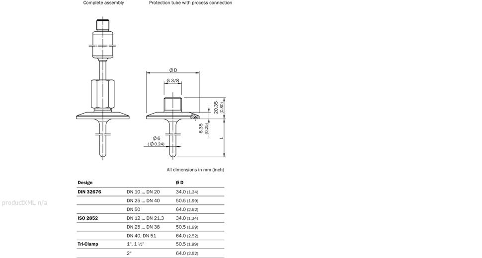 Dimensional drawing process connection