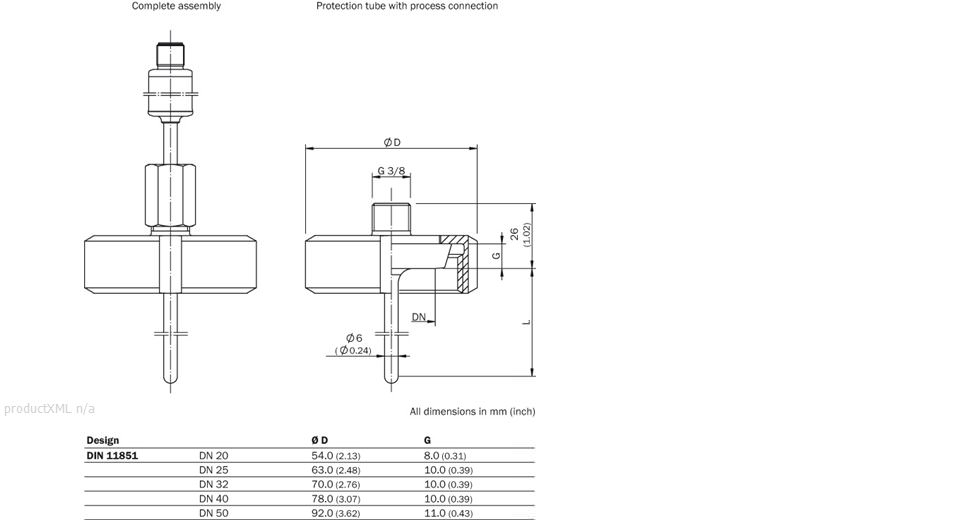 Dimensional drawing process connection