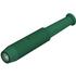SKS Kontakttechnik. 2 mm Diameter Miniature Coupling, Insulated, Tin-Plated Copper - MKU 1 GREEN