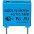TDK ELECTRONICS. Cap Film Suppression Y2 0.1uF 1500VDC/300VAC PP 20% (26.5 X 8.5 X 16.5mm) Radial Plastic Rectangular Can 22.5mm 110C Automotive Bulk - B32023A3104M000