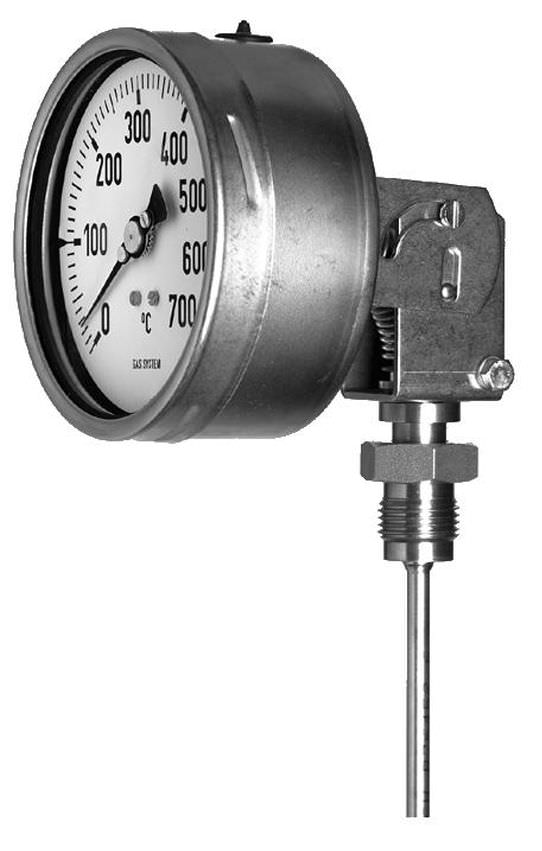 Игольчатый термометр с расширением газа с пузырьками с вставкой промышленный TM370  tecsis