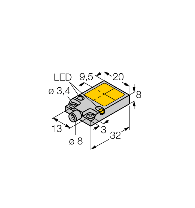 Turck. Индуктивный датчик - BI8U-Q08-AN6X2-V1131 - 1662008