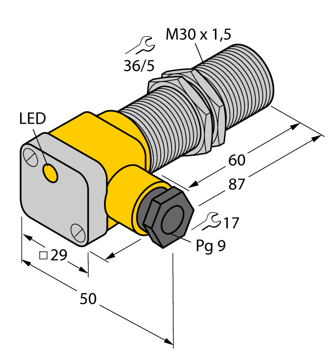 Turck. Индуктивный датчик - BI10U-EG30SK-AP6X - 1636400