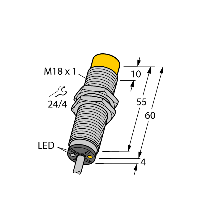 Turck. Индуктивный датчик - NI12U-M18-ADZ30X2 - 4282410