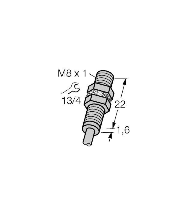 Turck. Индуктивный датчик - BI1,5-EG08K-Y1 - 1003600