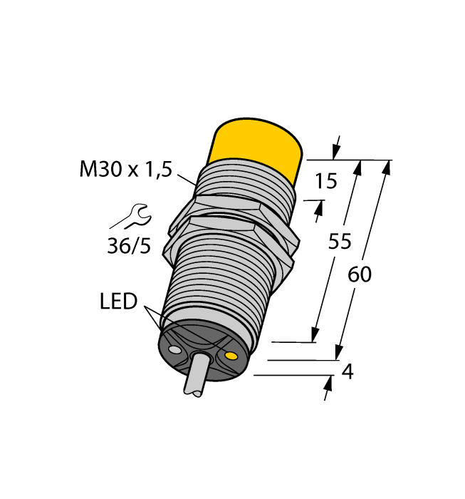 Turck. Индуктивный датчик - NI20U-M30-ADZ30X2 - 4282810