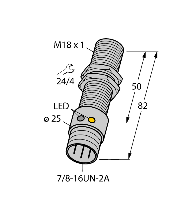 Turck. Индуктивный датчик - BI5U-G18-ADZ30X2-B1331 - 4281212