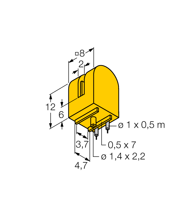 Turck. Индуктивный датчикщелевой тип - SI2-K08-Y1 - 1007700