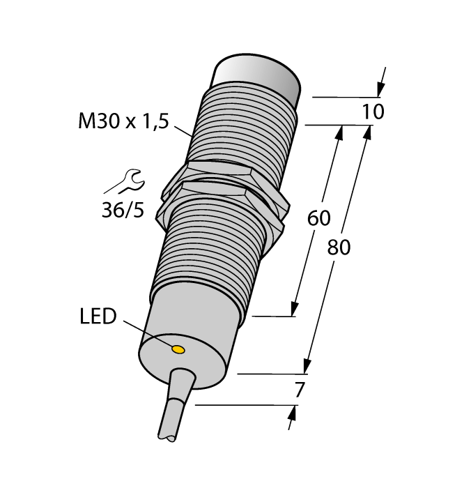 Turck. Индуктивный датчикс расширенным диапазоном температуры - NI15-M30-AZ3X/S120 - 4316506