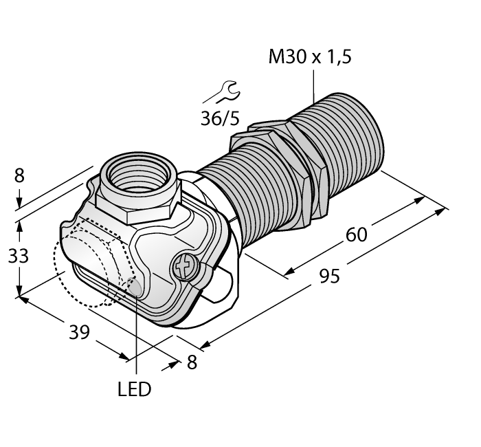 Turck. Индуктивный датчикдля пищевой индустрии - BI15U-EM30WDTC-AP6X - 1634764