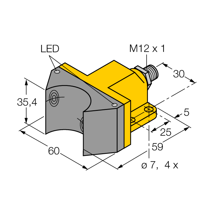 Turck. индуктивныйСдвоенный датчик для приводов вращения - NI4-DSU35-2Y1X2-H1140 - 1051003