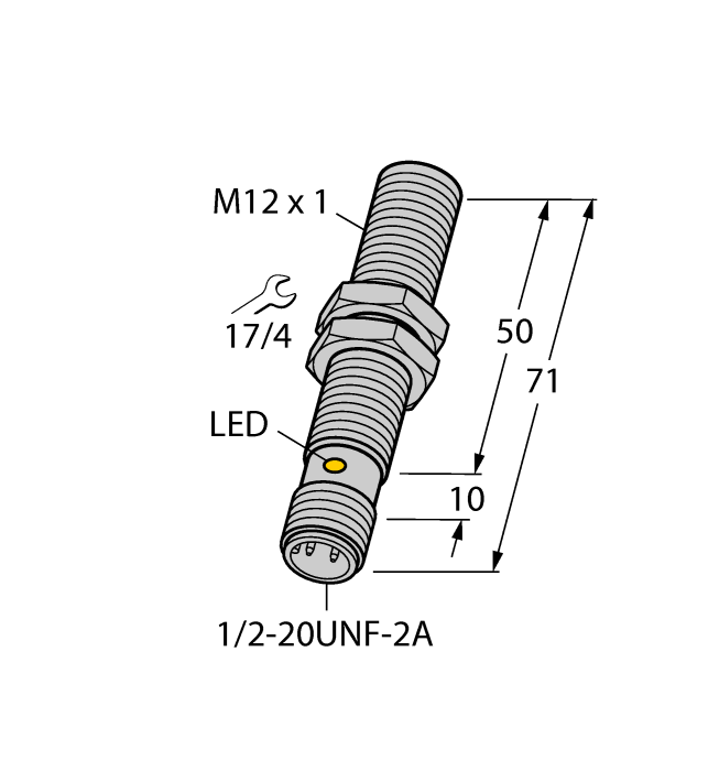 Turck. Индуктивный датчик - BI2U-G12-ADZ32X-B3131 - 4281005