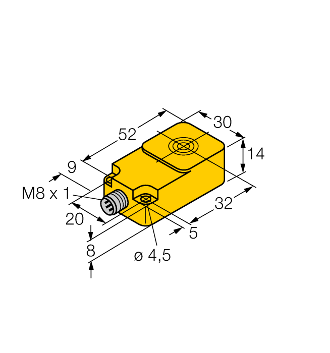 Turck. Индуктивный датчикс аналоговым выходом - BI10-Q14-LIU-V1141 - 1534603