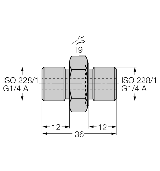 Turck. Адаптер G1/4" на G1/4"Аксессуары для монтажа - PCV-G1/4A4 - 6835011