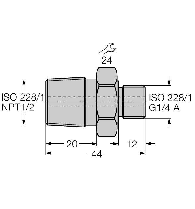 Turck. Адаптер G1/4" на N1/2"Аксессуары для монтажа - PCV-N1/2A4 - 6835013