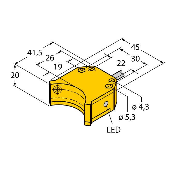 Turck. индуктивныйСдвоенный датчик для приводов вращения - NI4-DS20-2Y1X2 - 1050002