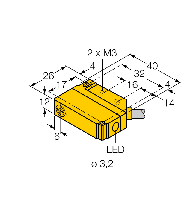Turck. Индуктивный датчик - BI5U-Q12-AP6X2 - 1635522