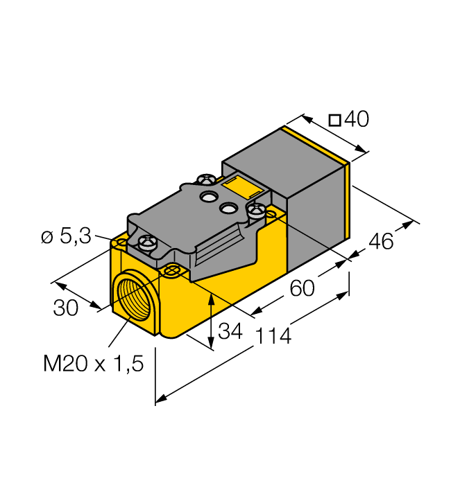 Turck. Индуктивный датчикс селективными характеристиками - NI20NF-CP40-VN4X2 - 15784