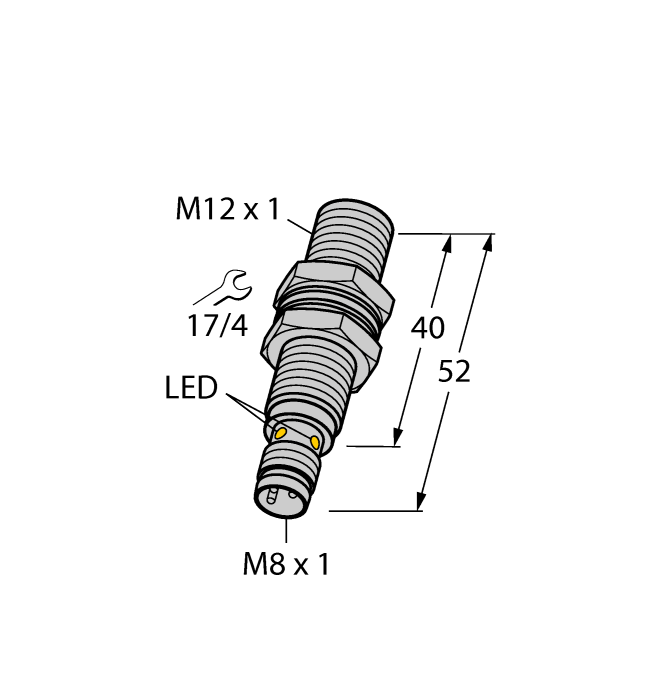 Turck. Индуктивный датчик - BI4U-M12-AN6X-V1131 - 1635430